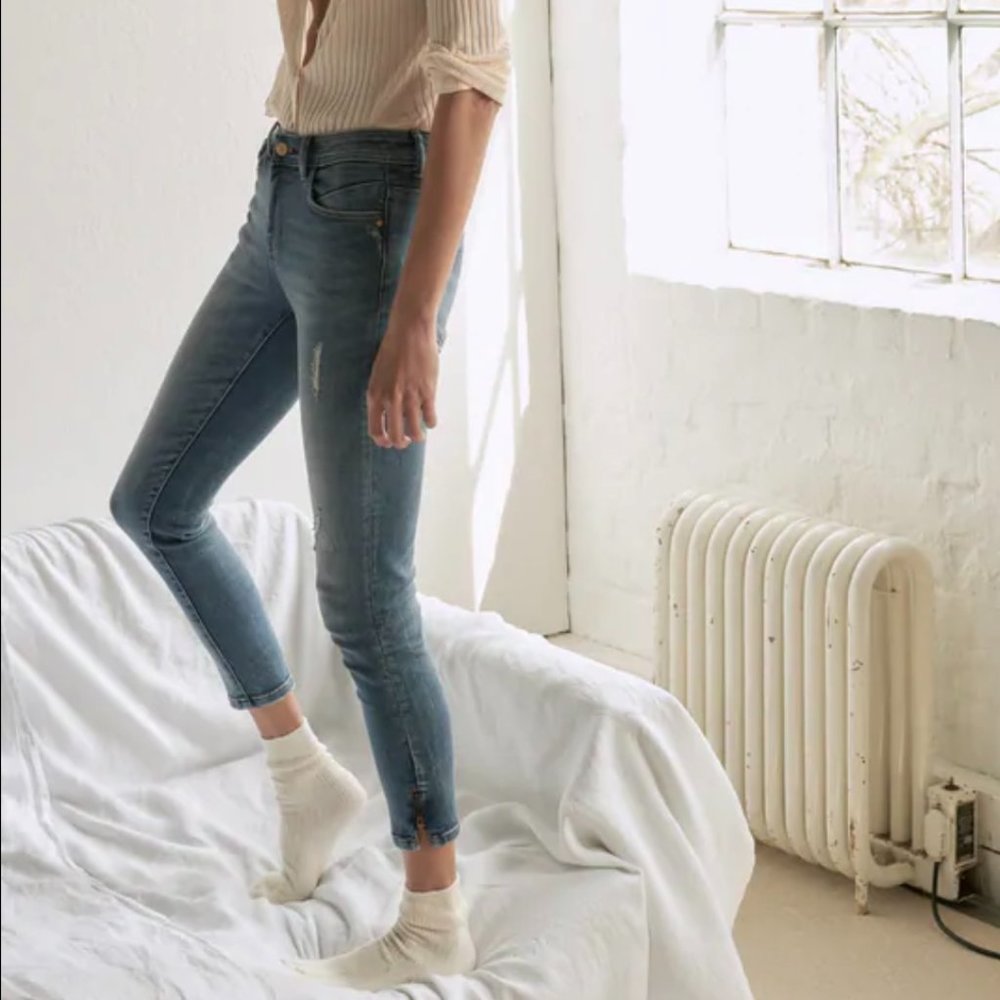 ZARA Skinny Jeans(Mid-Blue, US 8, 12/EUR 40, 44)
